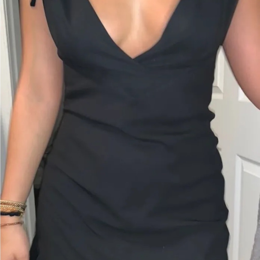 NBD Black V-Neck Mini Dress
